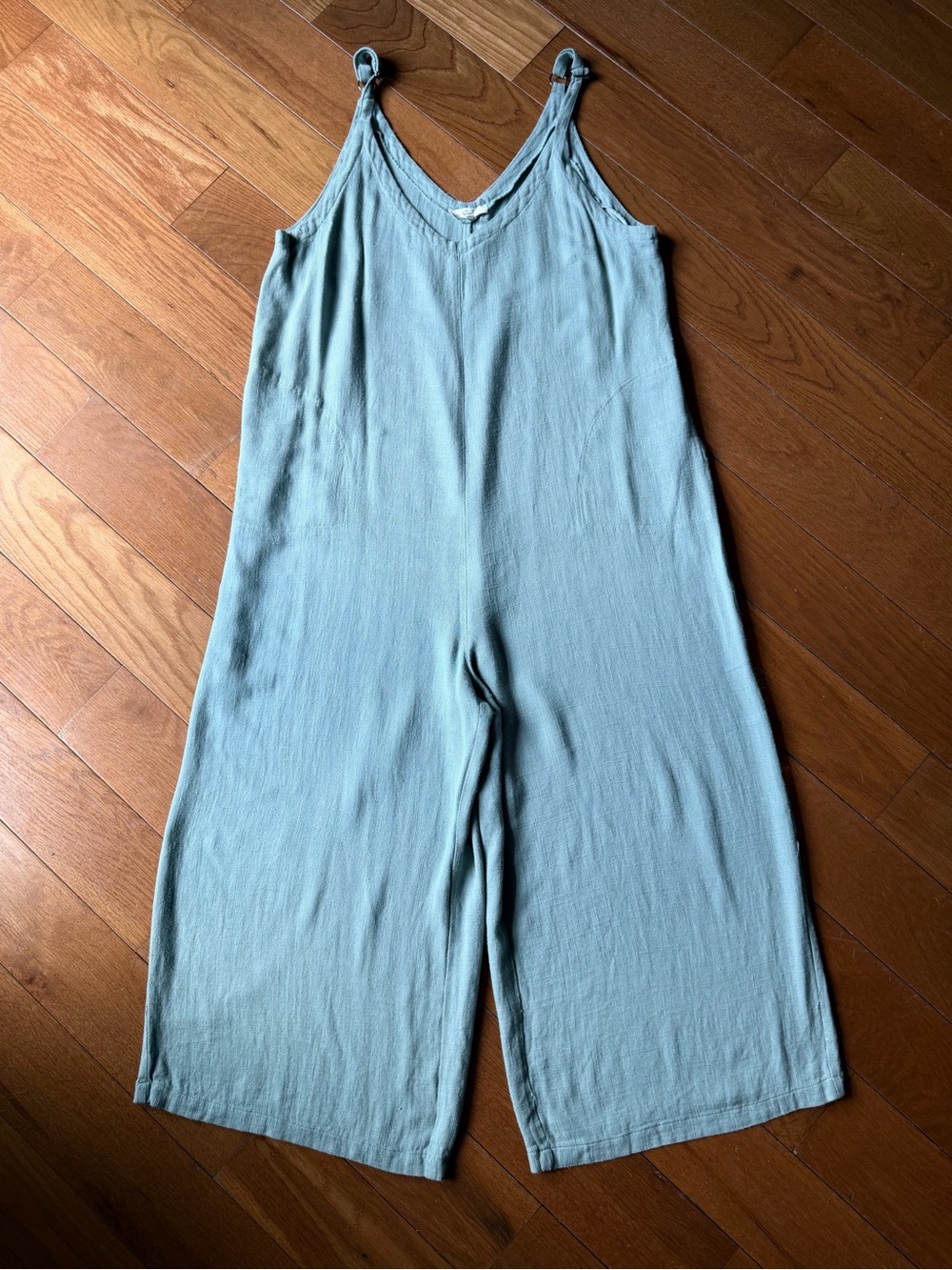 easel Sleeveless Seafoam Green Wide-Leg Jumpsuit L